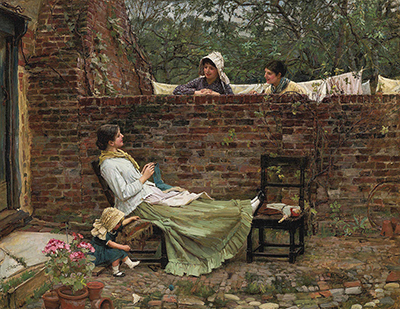 Gossip (Good Neighbours) by John William Waterhouse